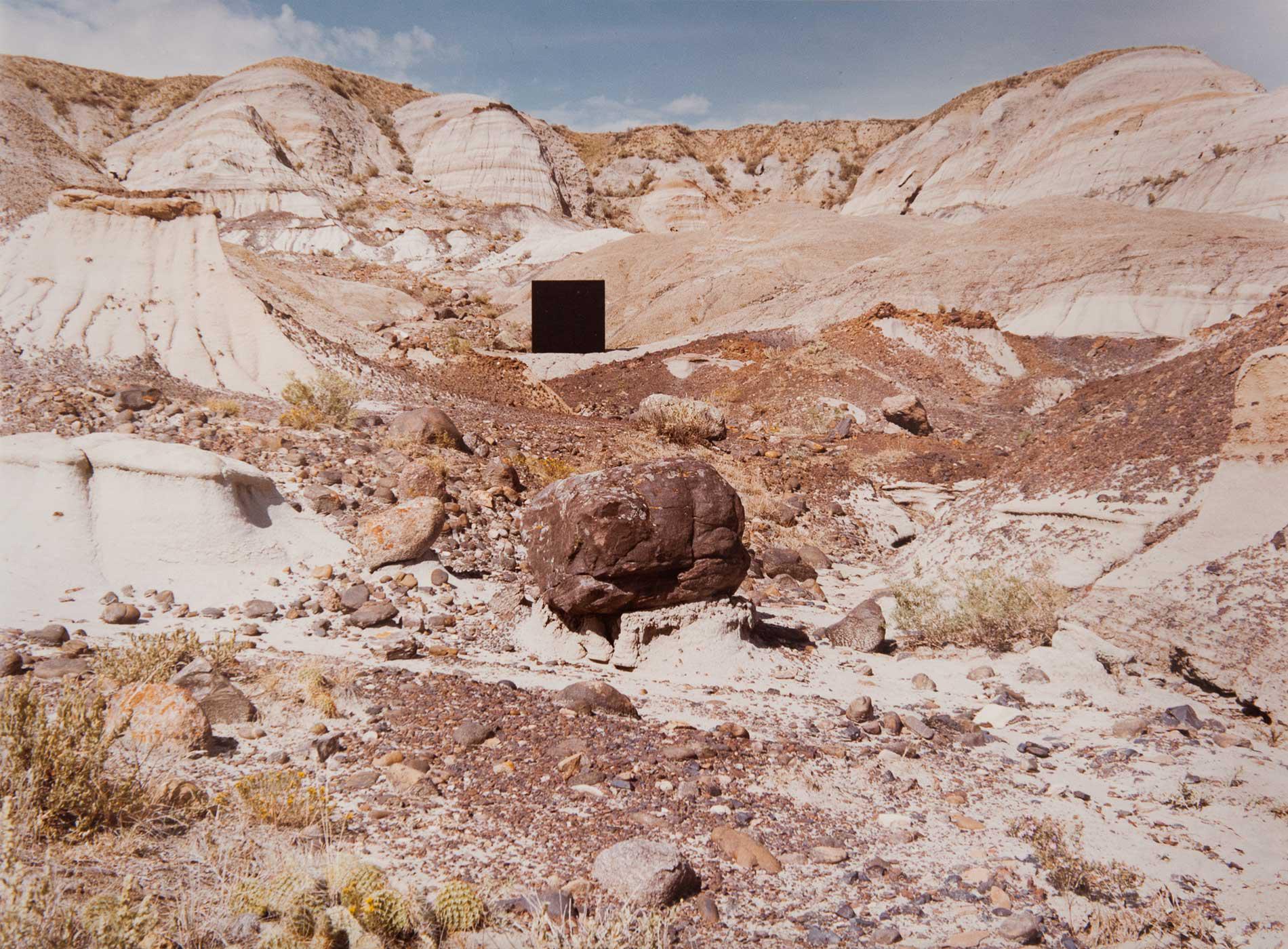 A mysterious black box in the middle of a desert
