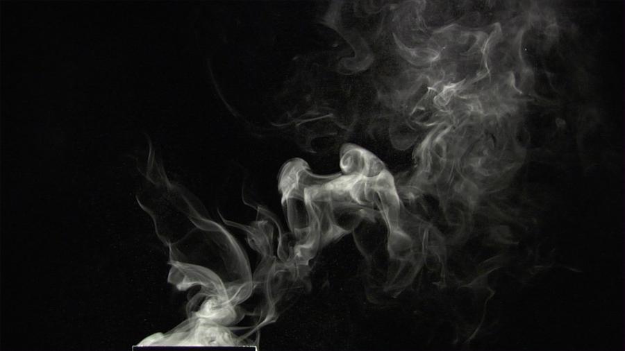 Smoke in a dark room