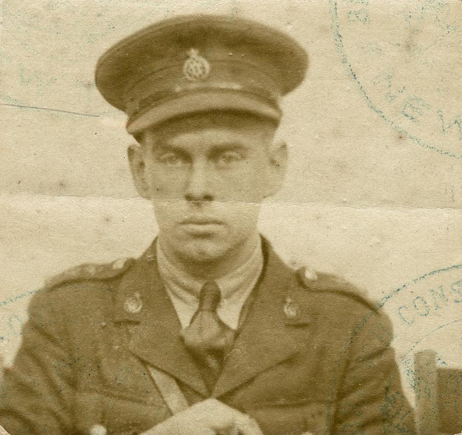 Harry Coleburn wearing his military uniform